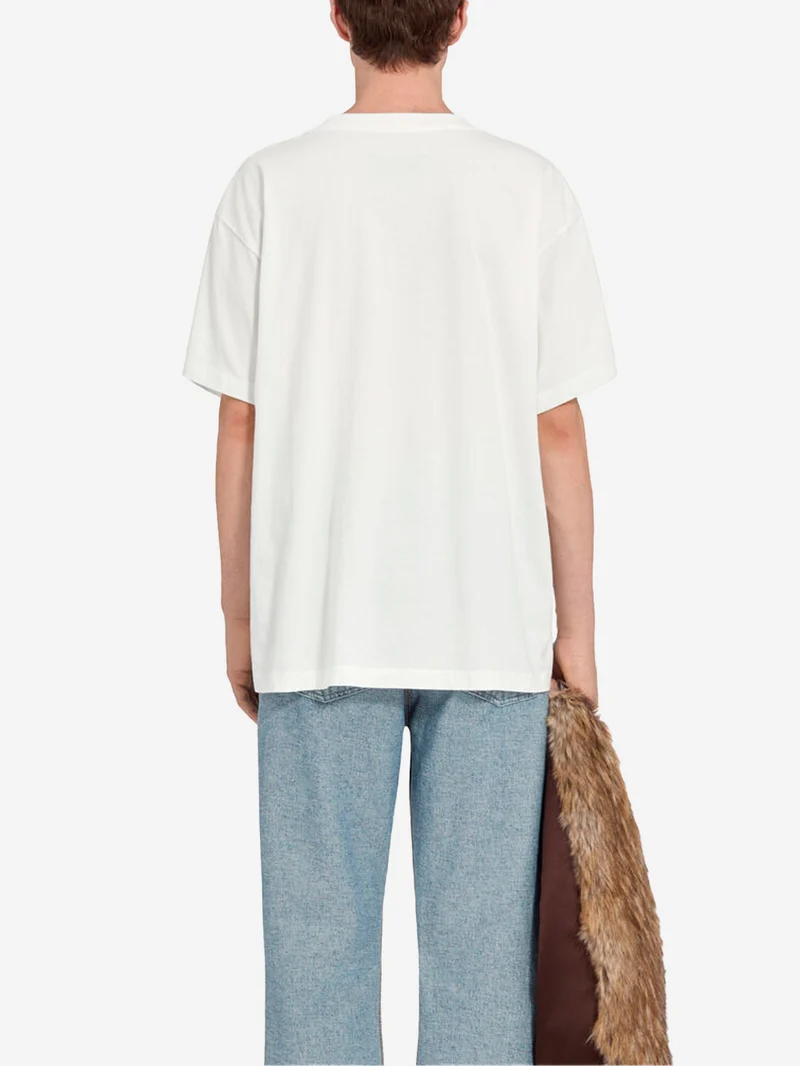 T-shirt numeric in cotone bianco relaxed fit