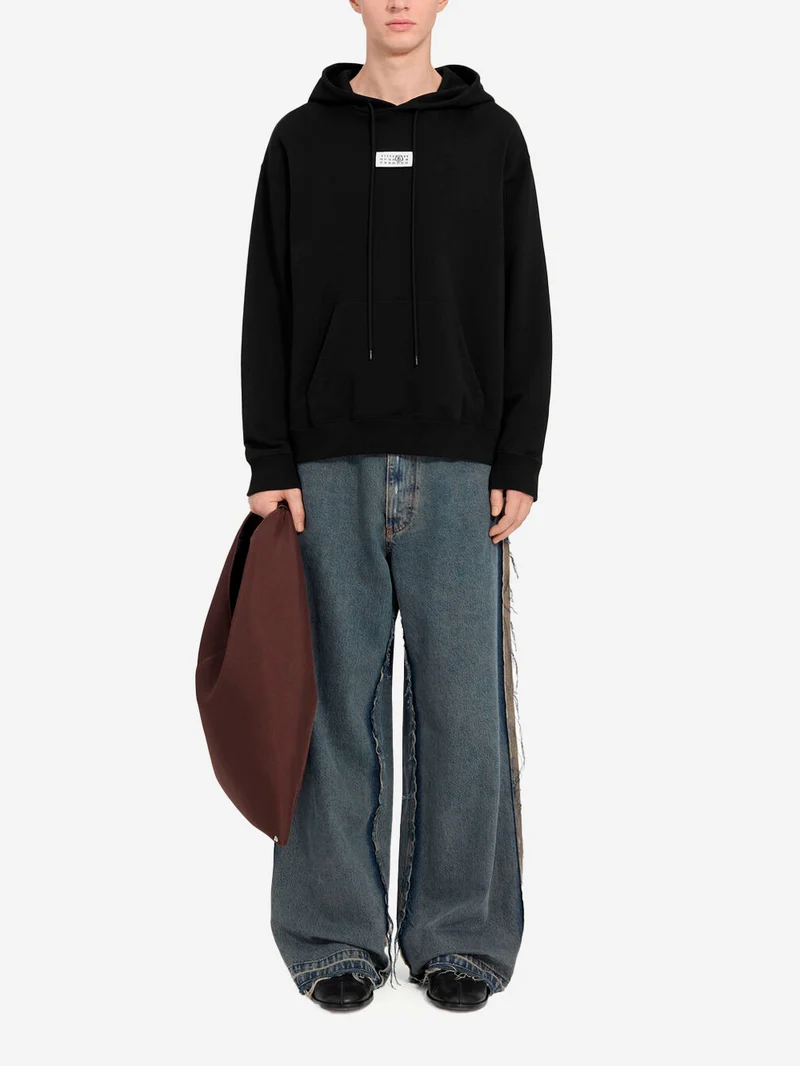 Felpa oversize con cappuccio e logo Numeric