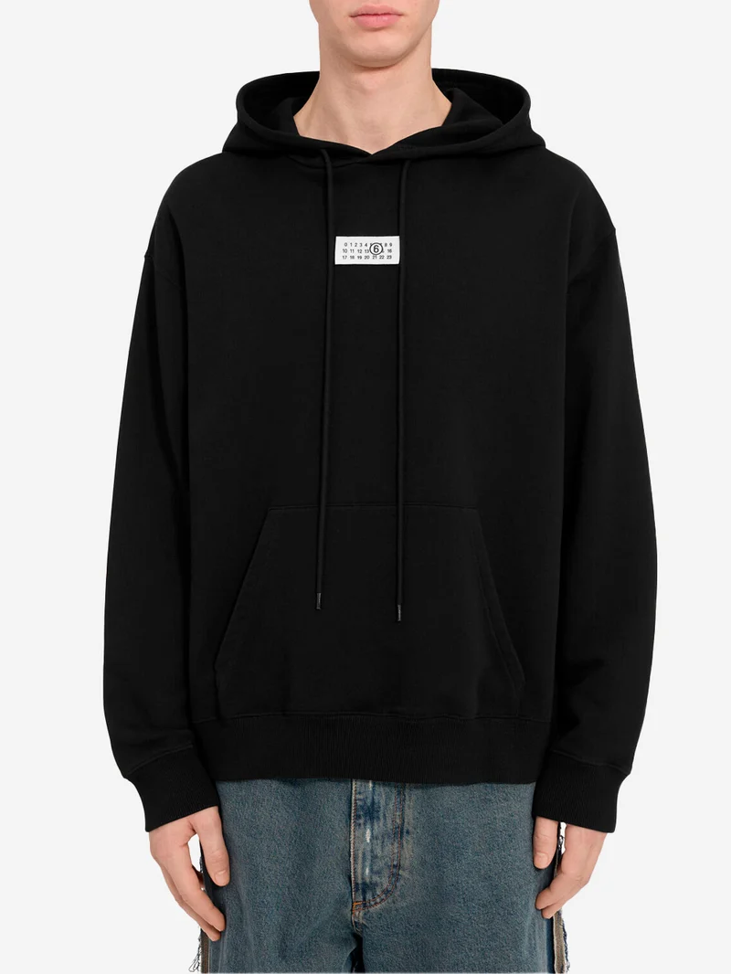 Felpa oversize con cappuccio e logo Numeric