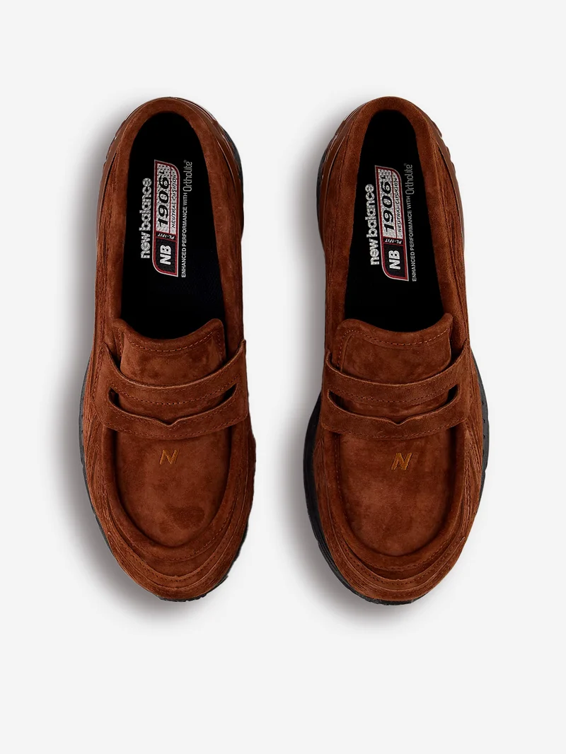 1906L scarpe loafers marroni in pelle