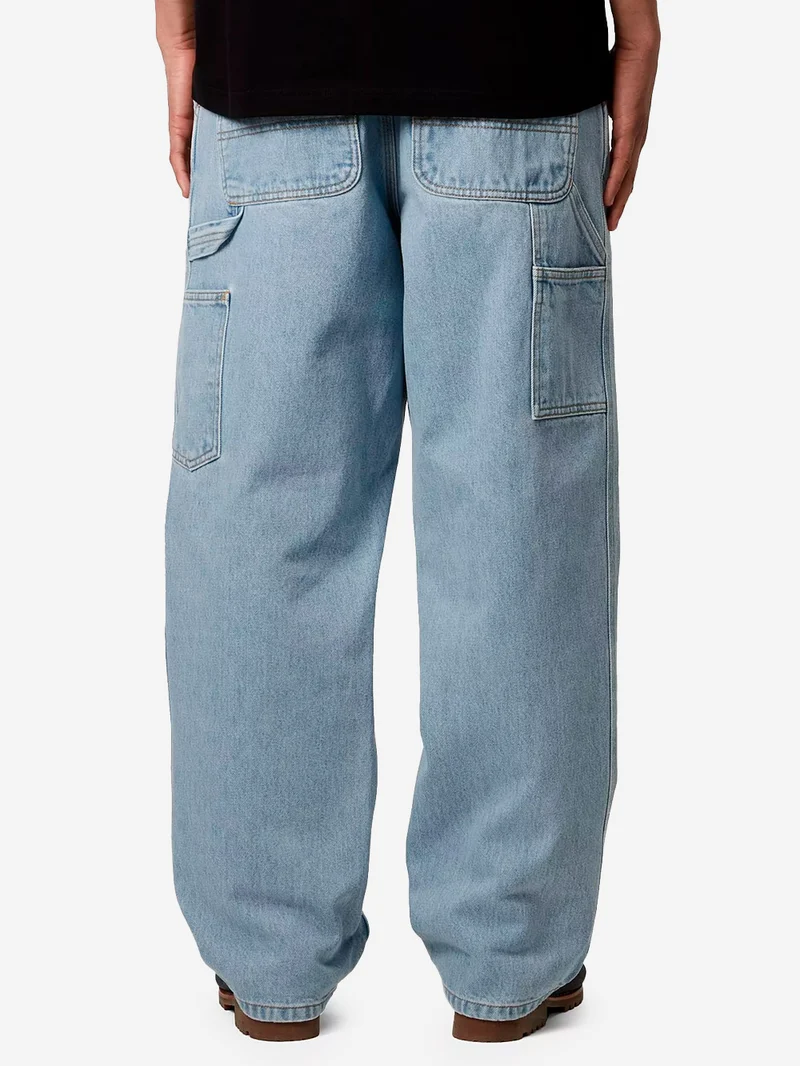 Pantaloni 'Single Knee' blu chiaro