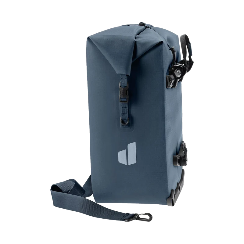 Deuter Visby 25+5 Black, geräumige Fahrradtasche für Alltag, Pendeln und Touren