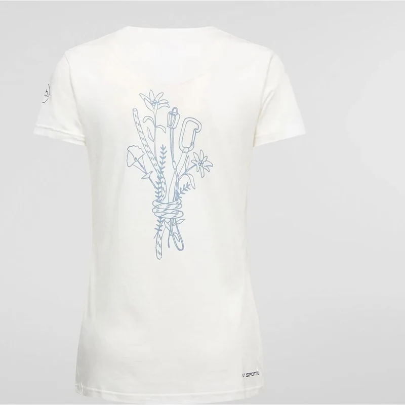 La Sportiva Climb Flower Damen T-Shirt chalk-limestone