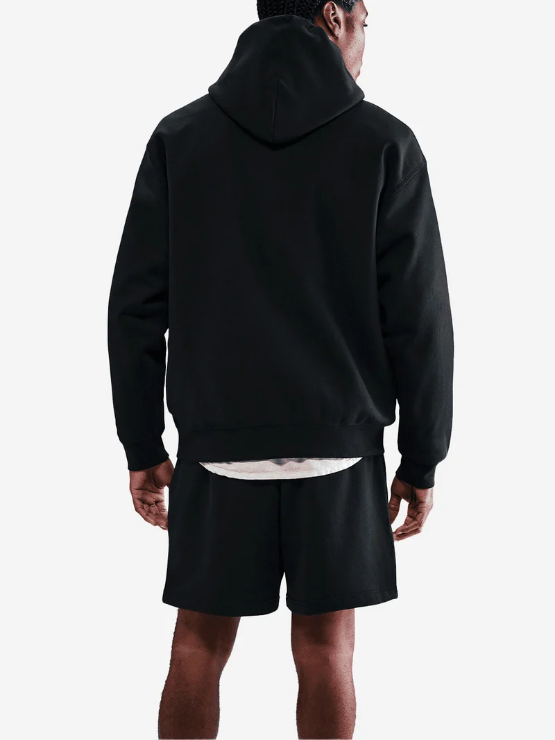 Felpa pullover nera con cappuccio e Swoosh
