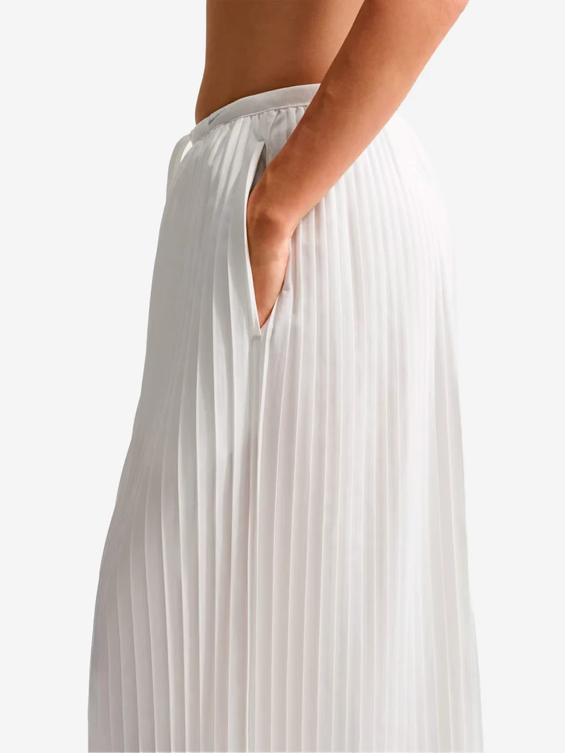 Pantaloni Culotte Oversize bianchi in Taffetà