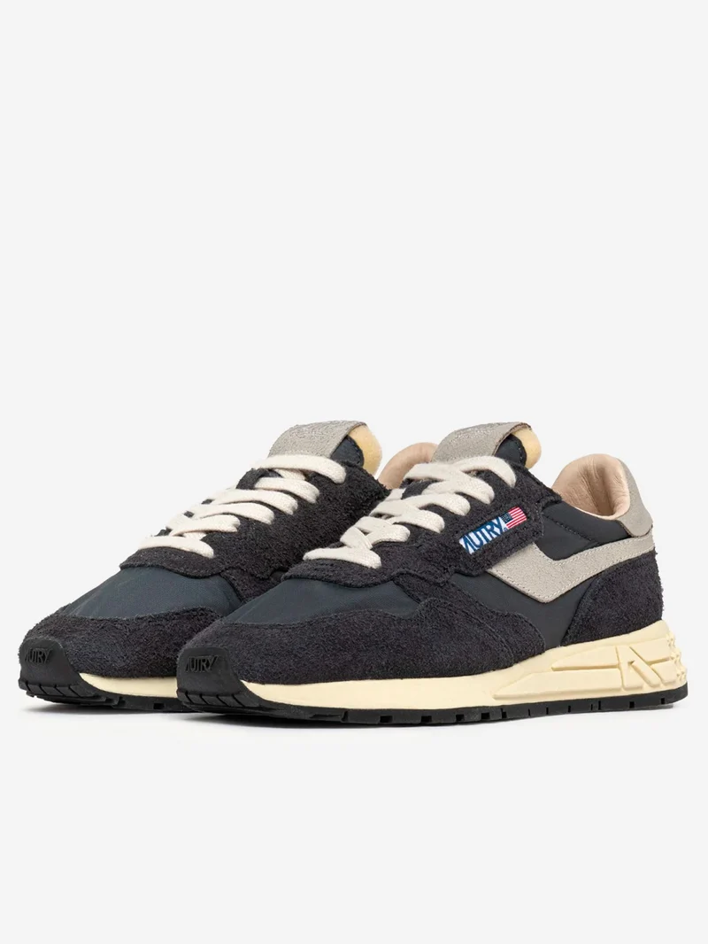 W Reelwind Low in nylon e suede nera