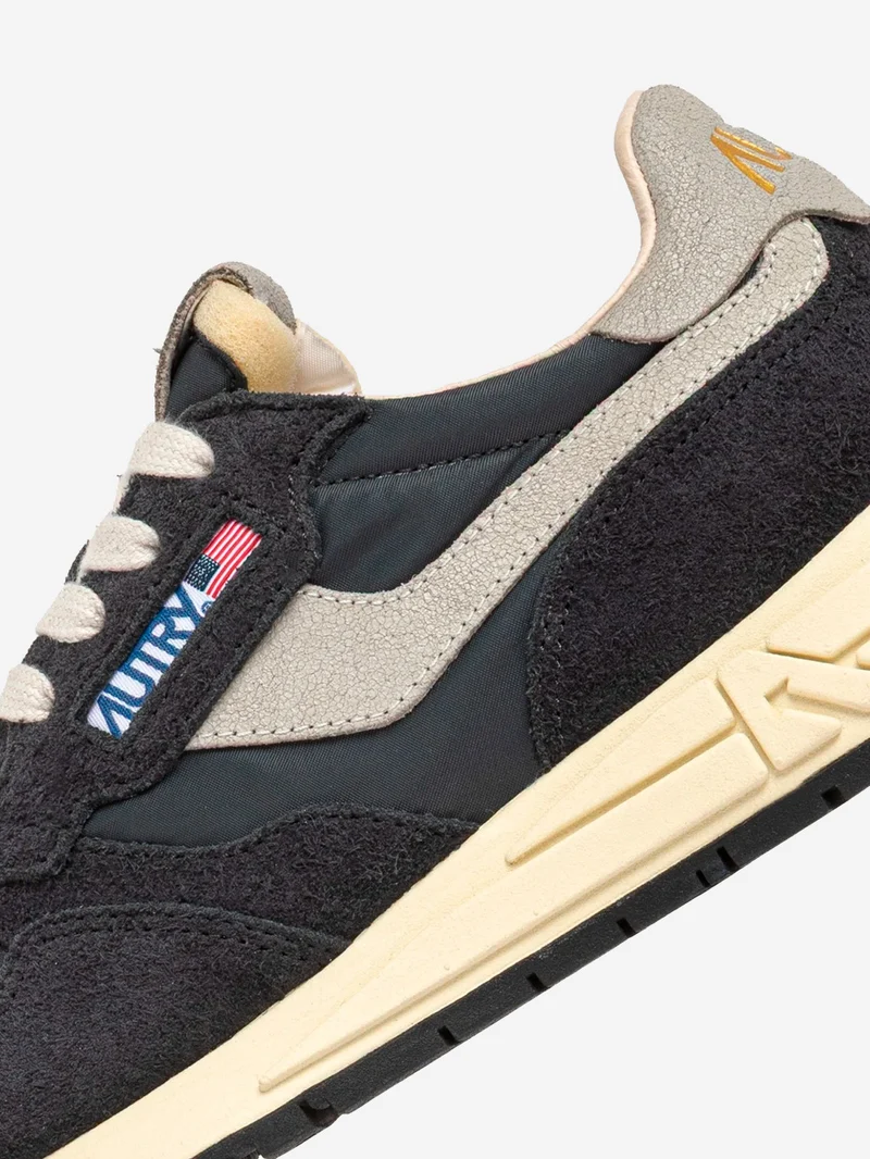W Reelwind Low in nylon e suede nera