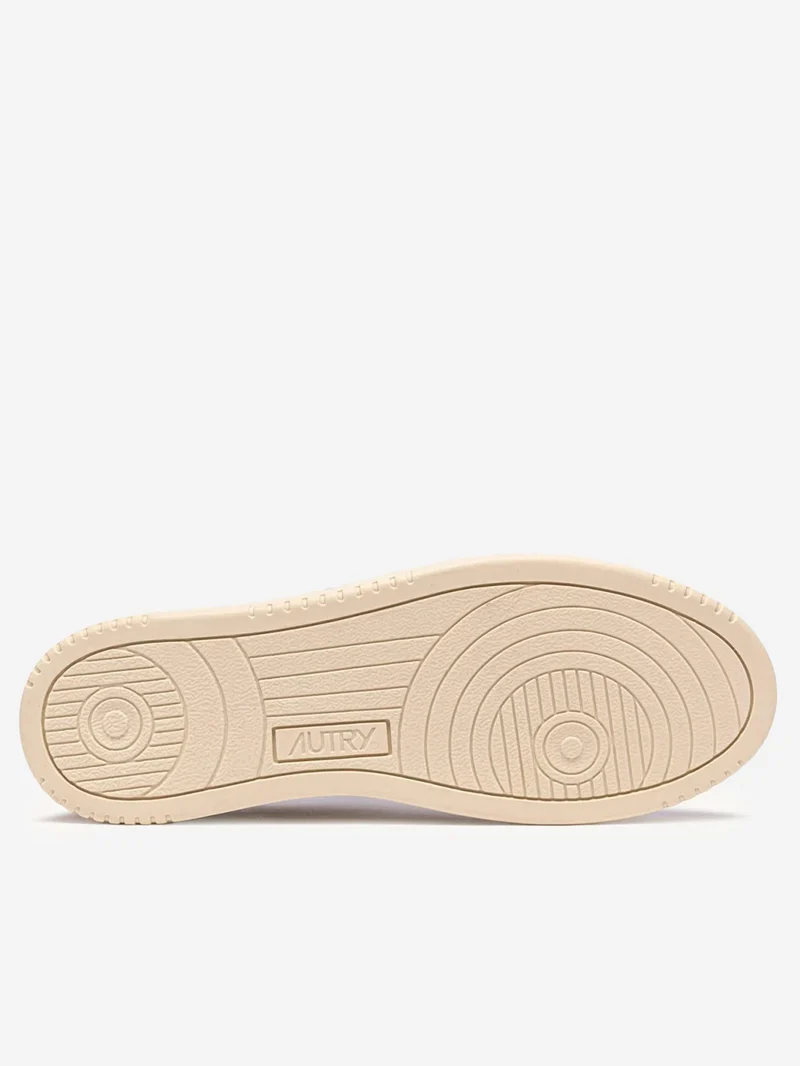 M Medalist Low Tricolor in suede bianco e marrone
