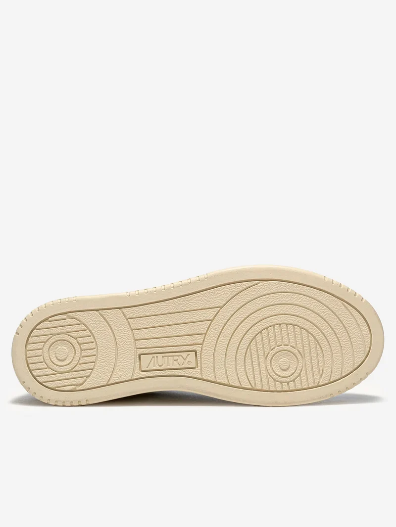 W Medalist Low in pelle bianca e argento metallizzato