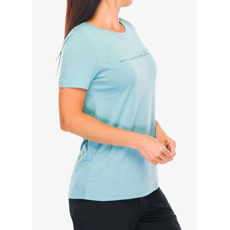 Super Natural W Tri Tee cameo blue blueberry Damen T-Shirt