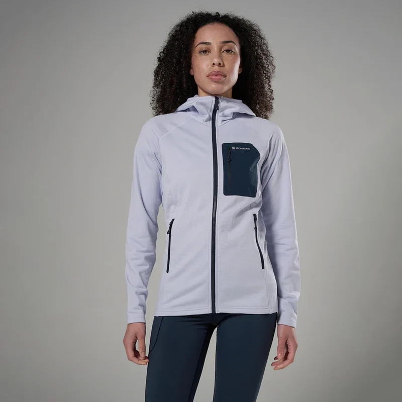 Montane Protium CP Hoody W Violet, leichter Damen-Fleece-Hoody für Bergsport und Outdoor