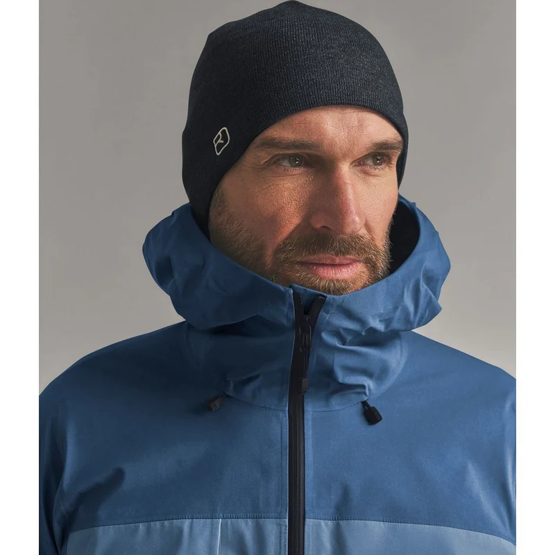 Ortovox Wonderwool Beanie Mütze black-raven-blend