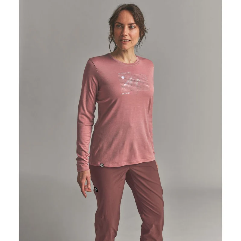 Ortovox 185 Merino Sunrise LS W Damen Langarmshirt dusk-rose