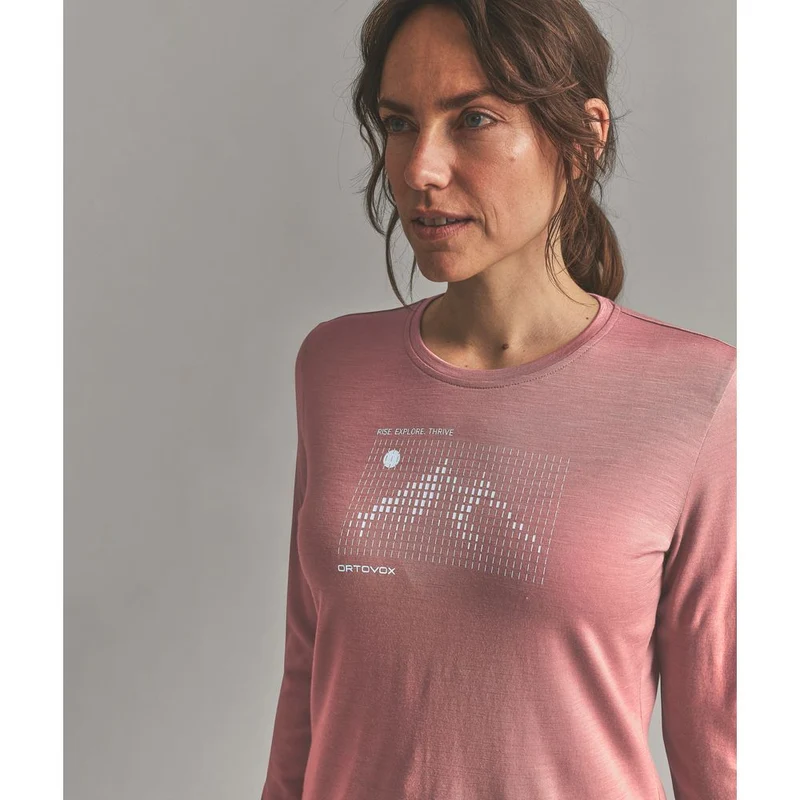 Ortovox 185 Merino Sunrise LS W Damen Langarmshirt dusk-rose