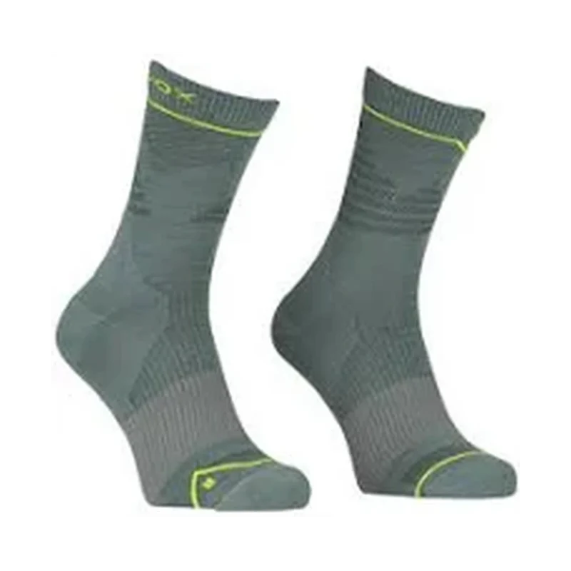 Ortovox Alpine Light Comp Mid Socks Grey, leichte Merino-Kompressionssocken für Bergsport