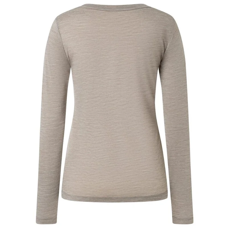 Super Natural W Hilly LS vintage khaki melange Damen Longsleeve