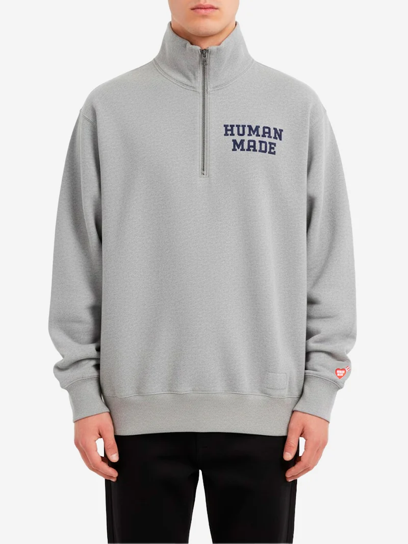 Felpa half-zip con grafica