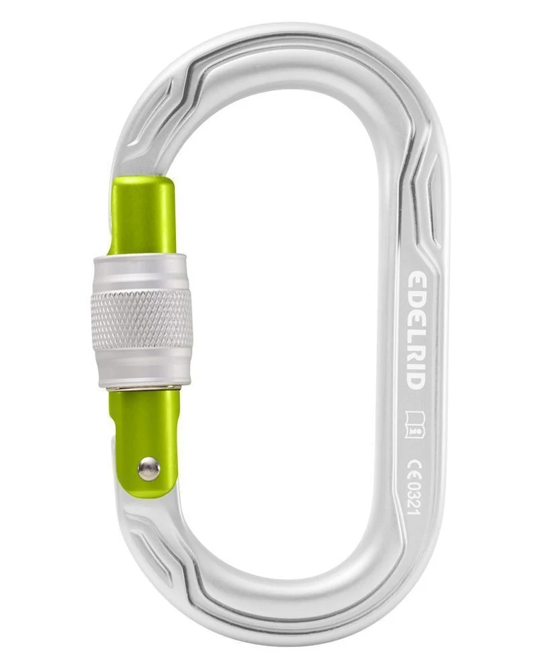 Edelrid Oval Power 2500 Screw Karabiner silver