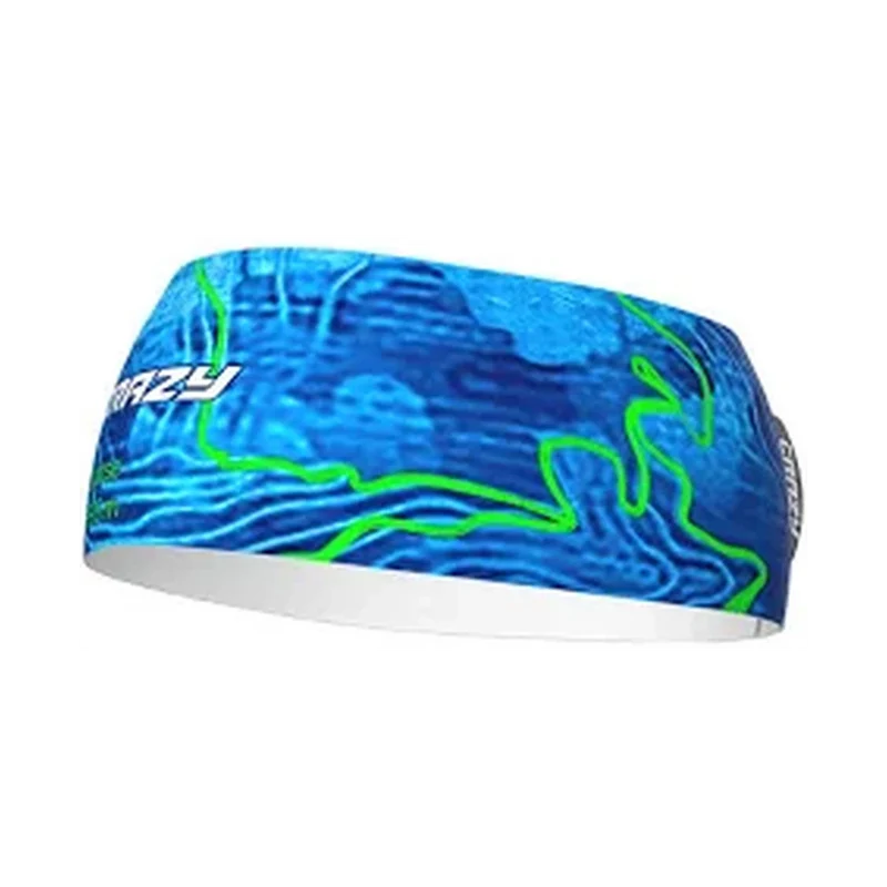 Crazy Idea Band Sharp Cut Sea Blue, leichtes Stirnband für Bergsport und Outdoor