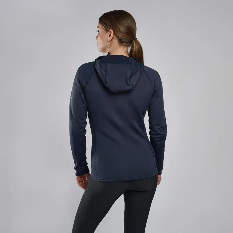 Montane Fury Lite Hoodie W Blue, leichter Damen-Fleece-Hoody für Bergsport und Outdoor
