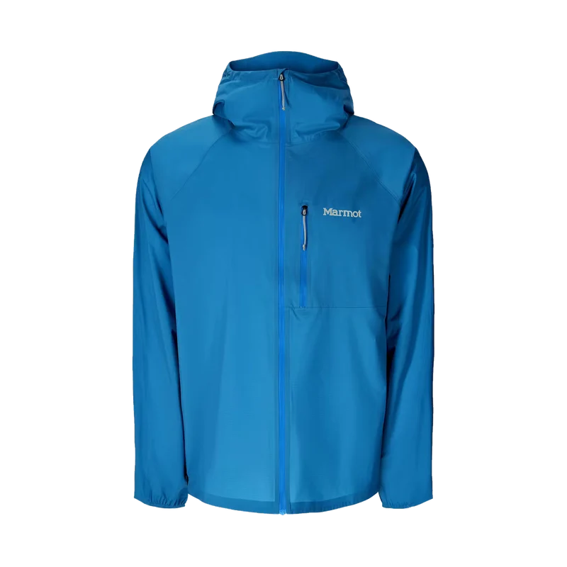Marmot Superalloy Bio Rain Jacket Blue, ultraleichte Regenjacke für Outdoor und Trekking