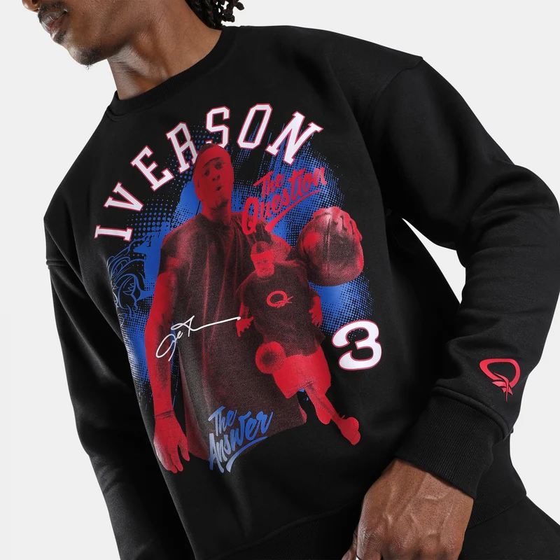 Allen Iverson Relaxed Brushed Fleece Graphic Men's Sweatshirt