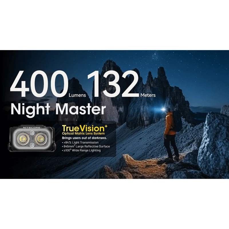 Nitecore | NU25 MCT | Hoofdlamp Oplaadbaar | 400 Lumen