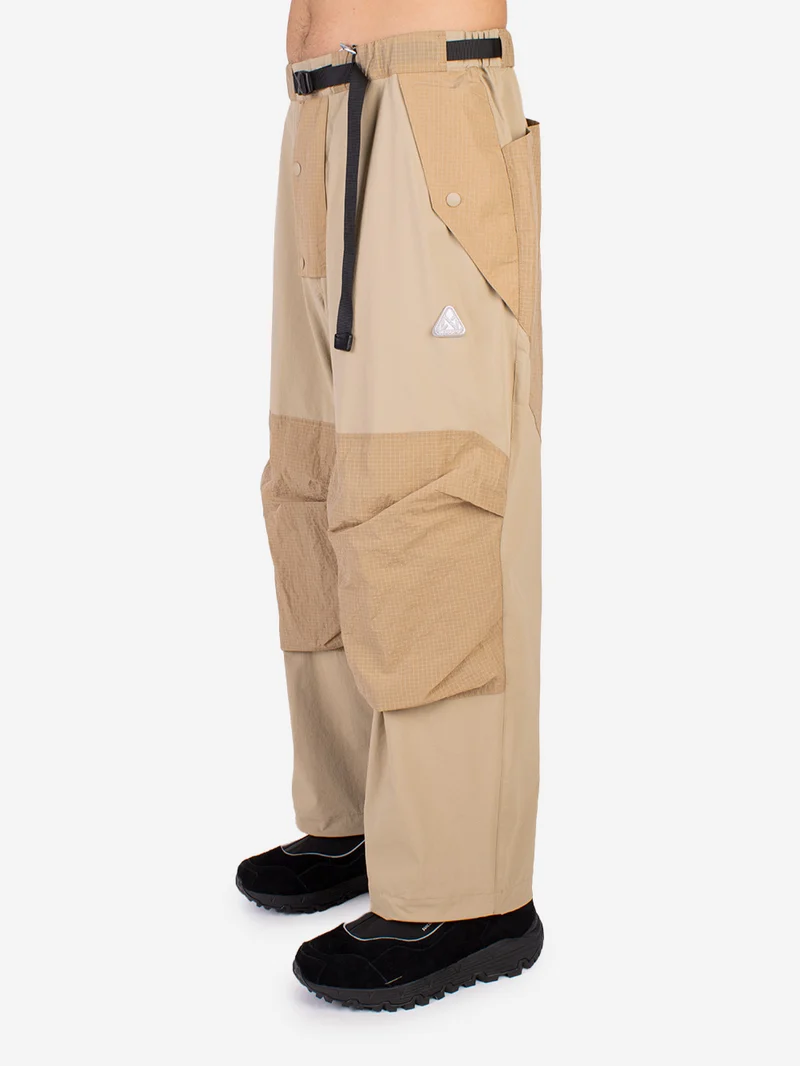 Pantaloni utility shell beige