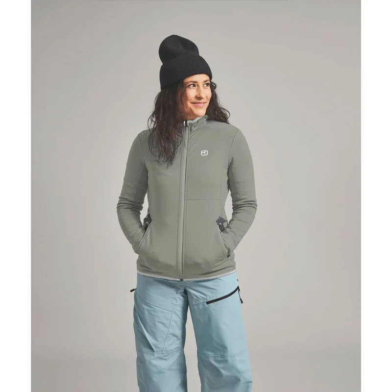 Ortovox Fleece Hoody Damen Fleecejacke green-sage