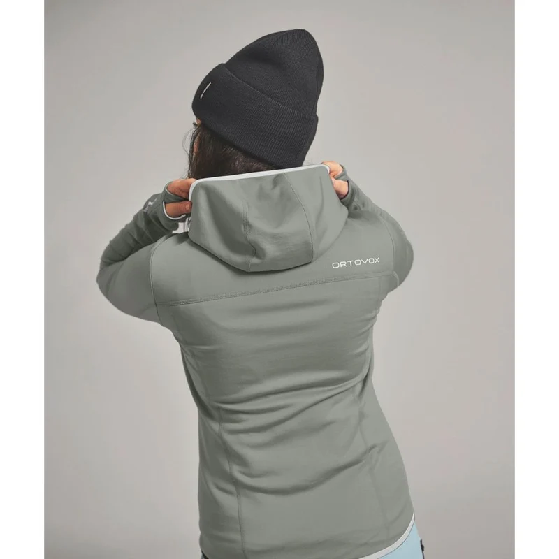 Ortovox Fleece Hoody Damen Fleecejacke green-sage