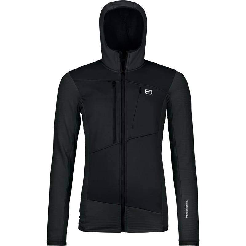 Ortovox Fleece Grid Hoody Damen Fleecejacke black-raven