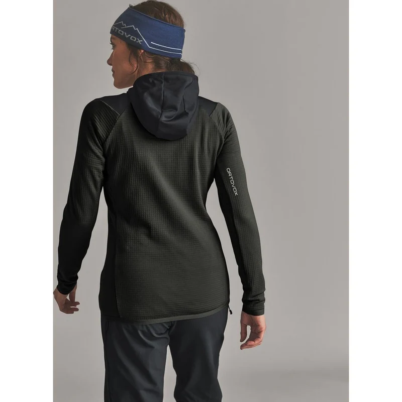 Ortovox Fleece Grid Hoody Damen Fleecejacke black-raven