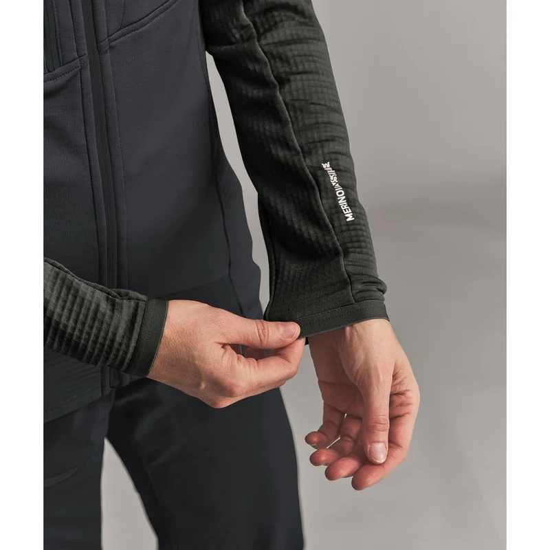 Ortovox Fleece Grid Hoody Damen Fleecejacke black-raven