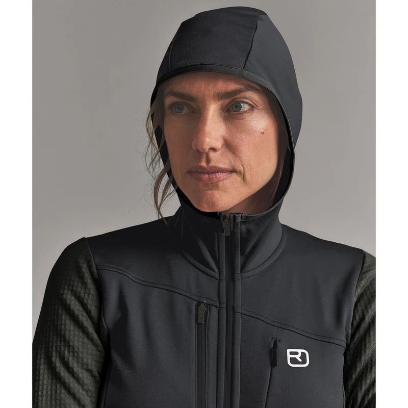 Ortovox Fleece Grid Hoody Damen Fleecejacke black-raven