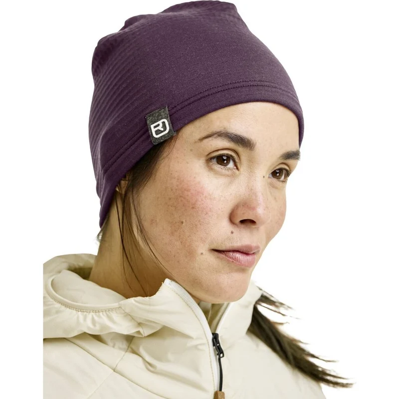 Ortovox Fleece Grid Beanie Mütze green-acid