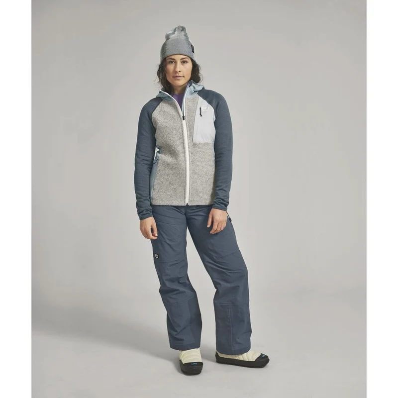 Ortovox Fleece GP Classic Knit Hoody Damen Fleecejacke glacier-grey