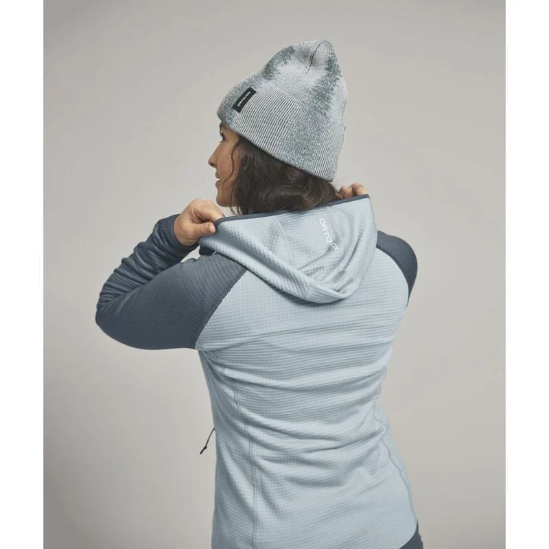 Ortovox Fleece GP Classic Knit Hoody Damen Fleecejacke glacier-grey