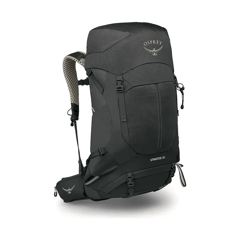 Osprey Stratos 36 Black, komfortabler Wanderrucksack für Tages- und Hüttentouren