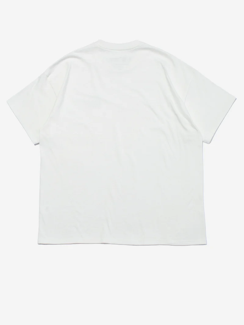 T-shirt bianca con logo distorto