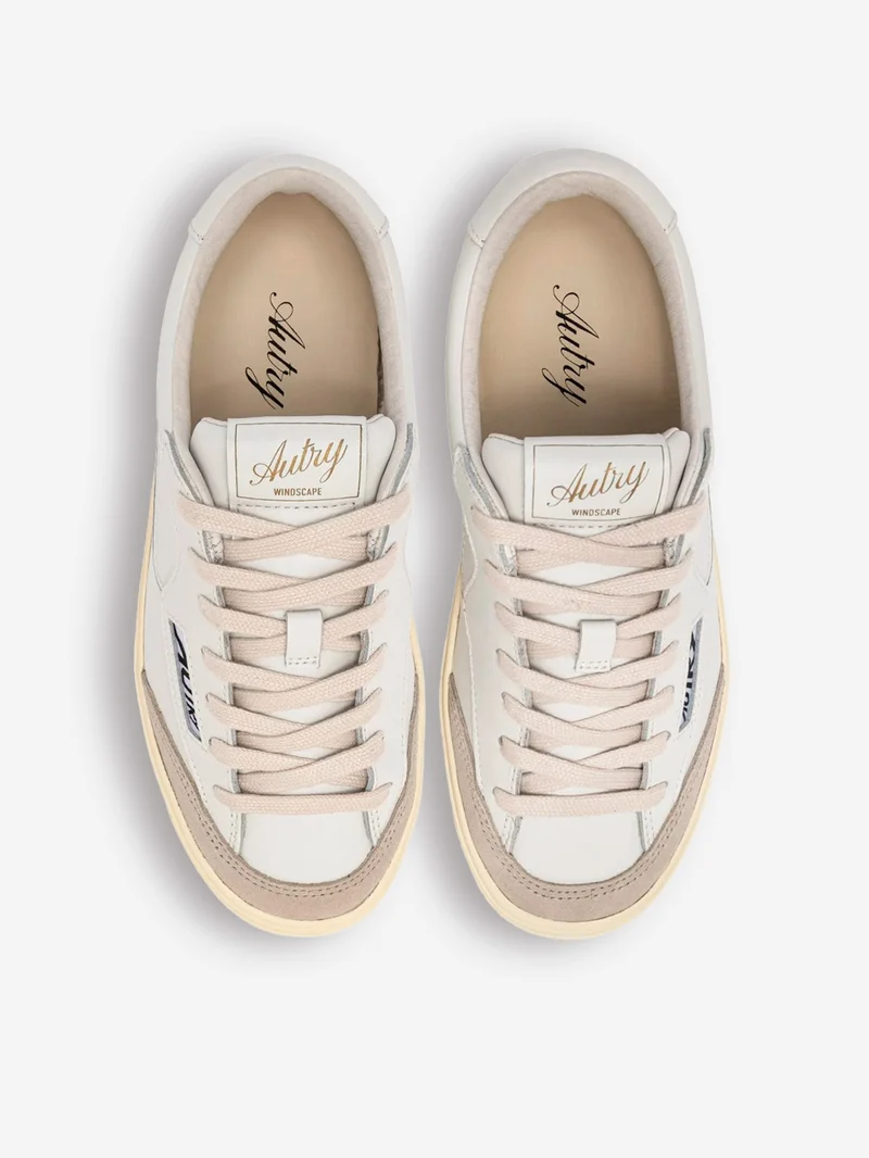 Windscape Low in pelle bianca