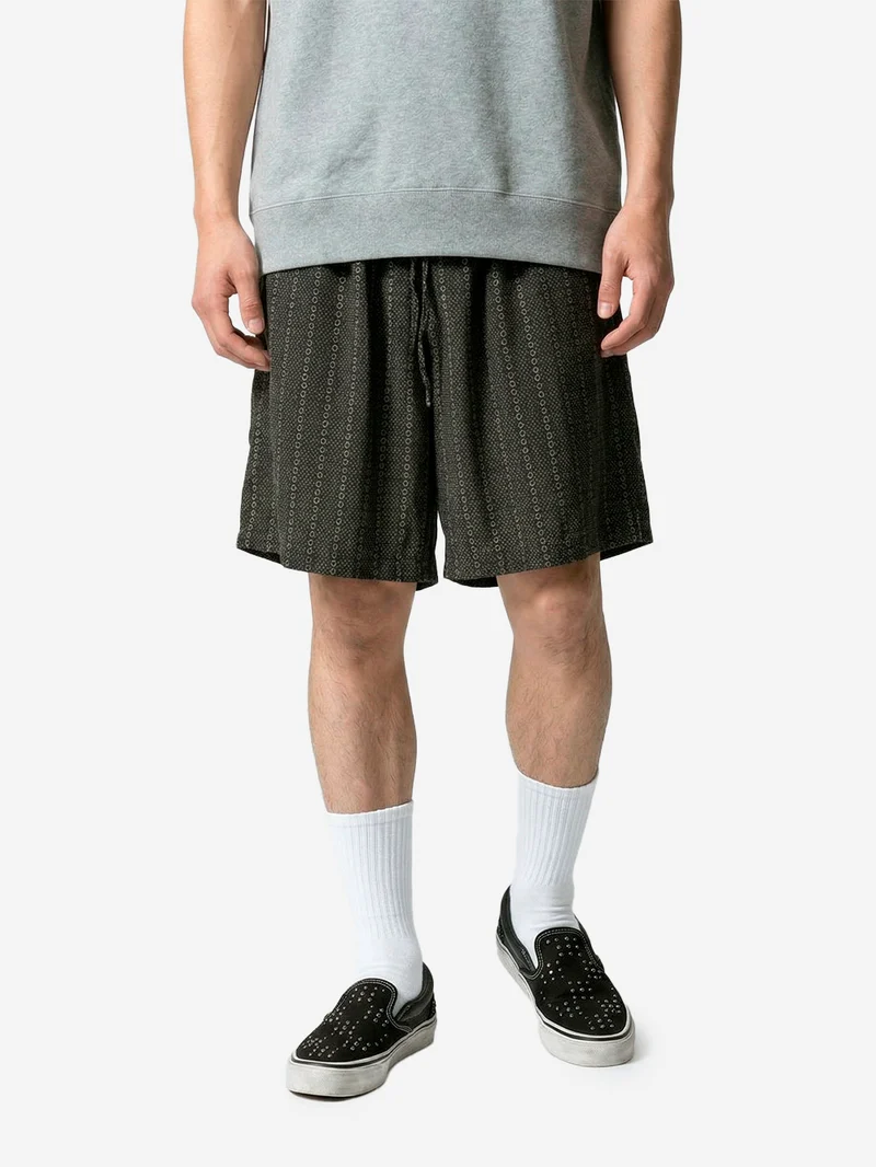 Shorts HD in misto cupro con jacquard ratine