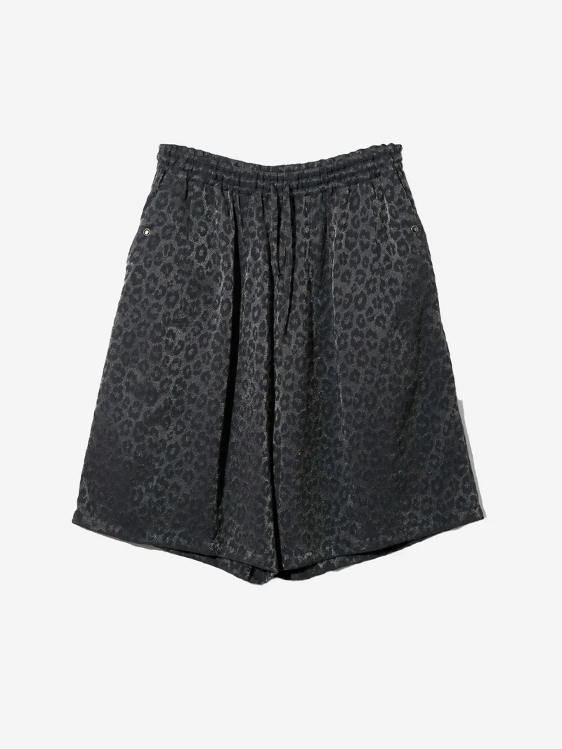 Shorts HD String Cowboy in jacquard di rayon leopardato