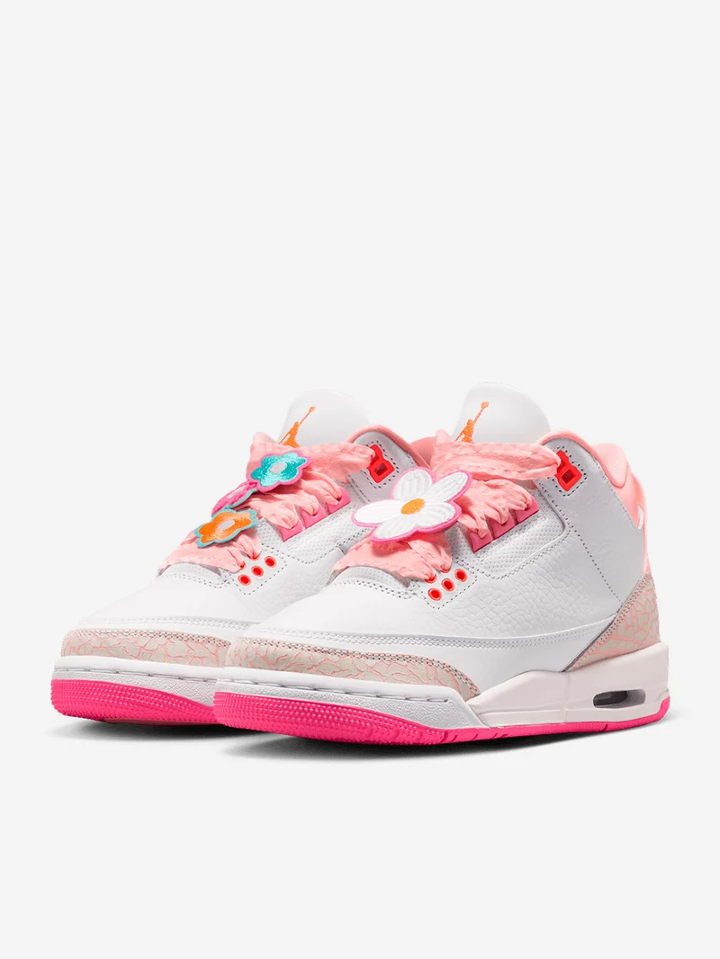 Air Jordan 3 'Pearl Pink Hyper Orange' Big Kids