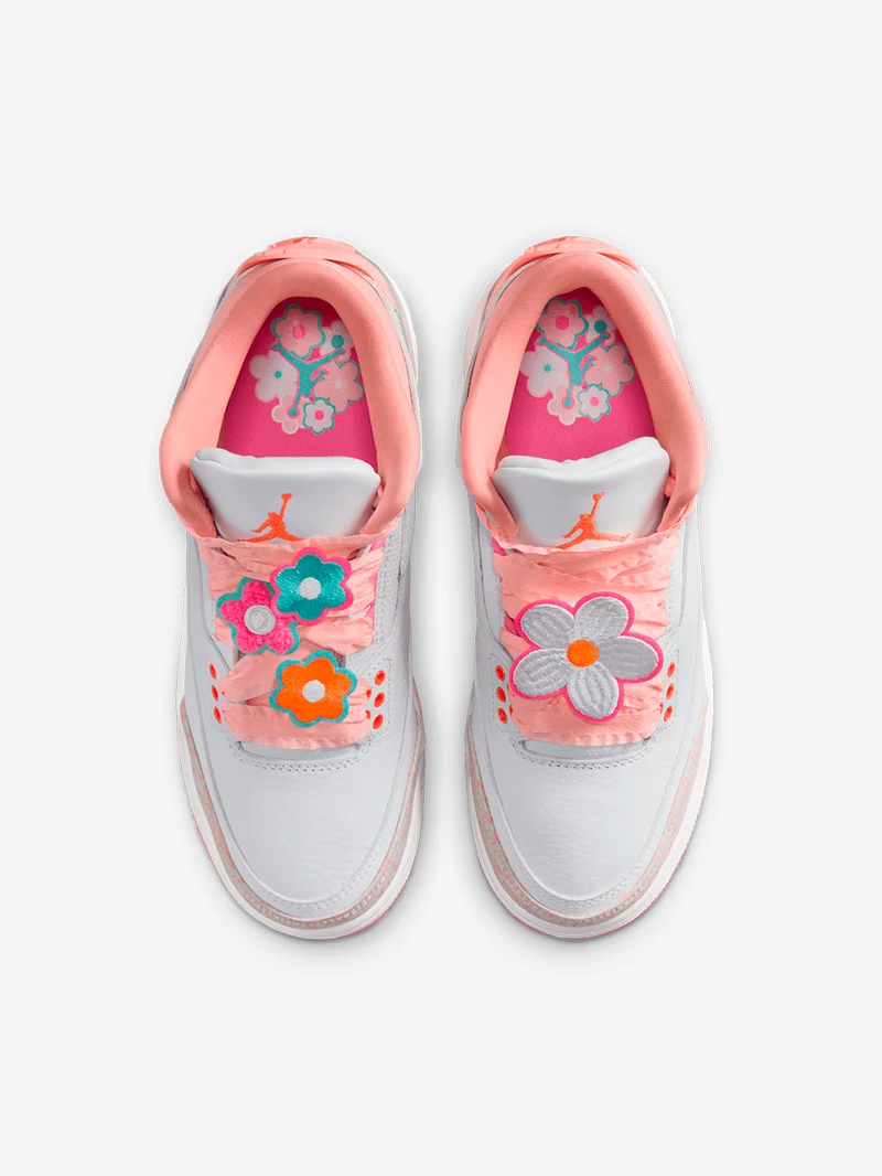Air Jordan 3 'Pearl Pink Hyper Orange' Big Kids