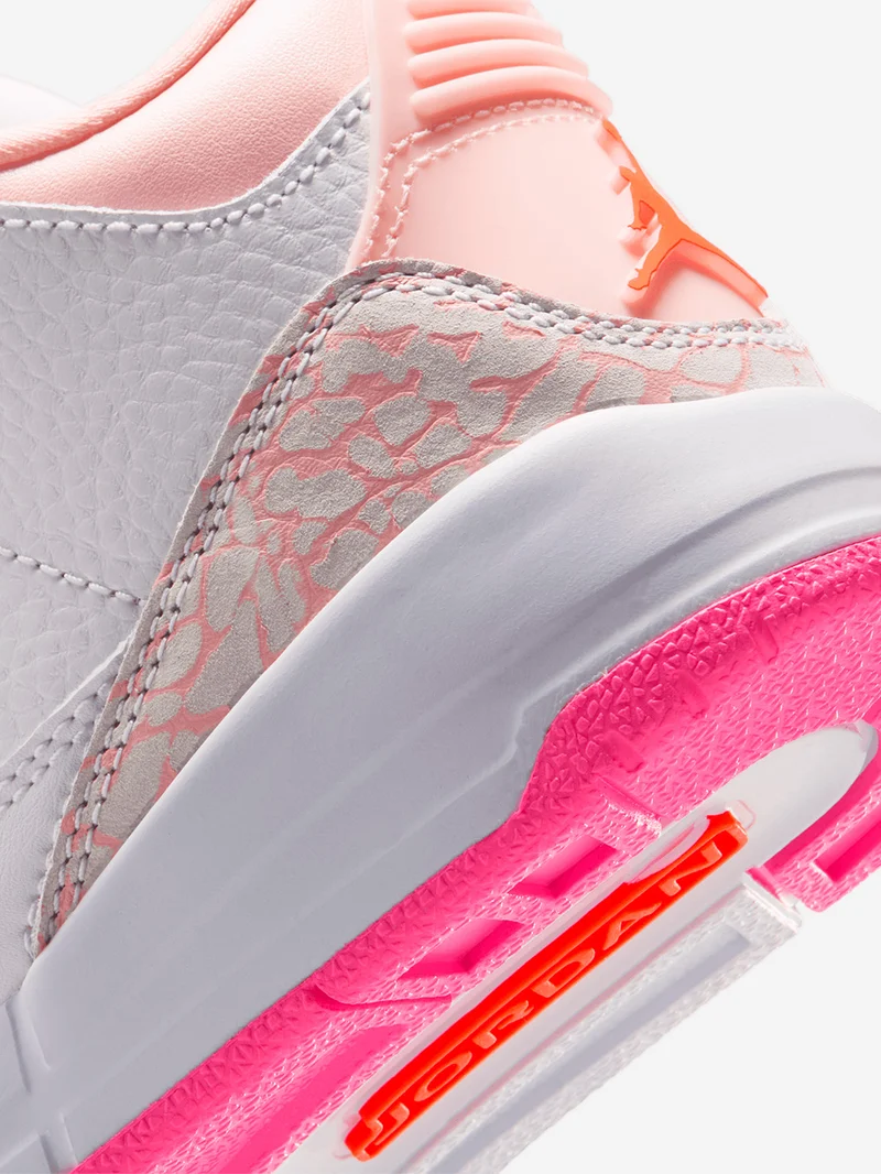 Air Jordan 3 Retro 'Pearl Pink Hyper Orange' Bambini piccoli