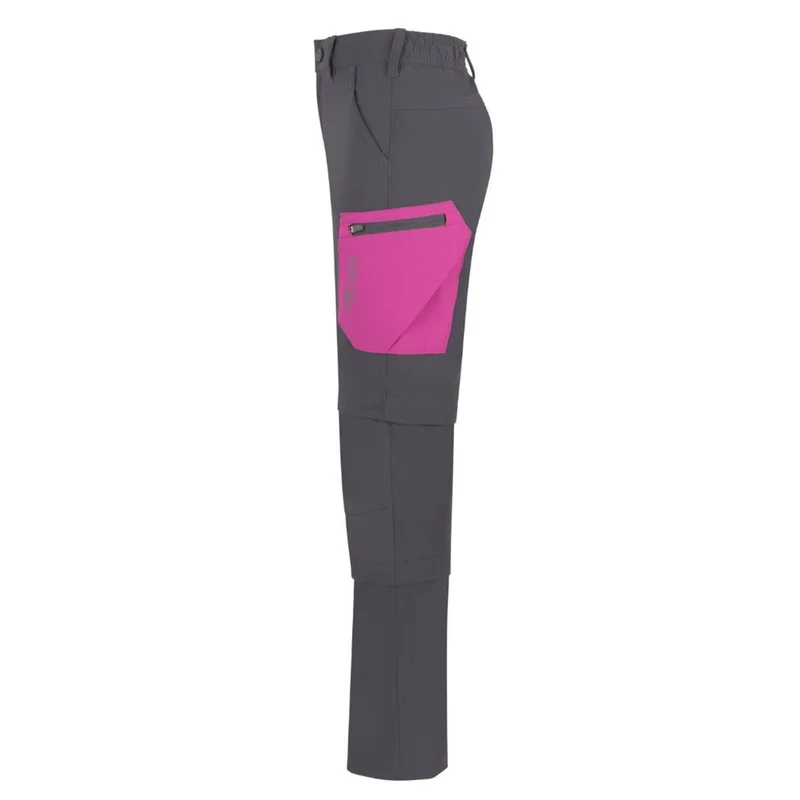 Trollkids Preikestolen Double Zip-Off Pants graphite/fresch berry