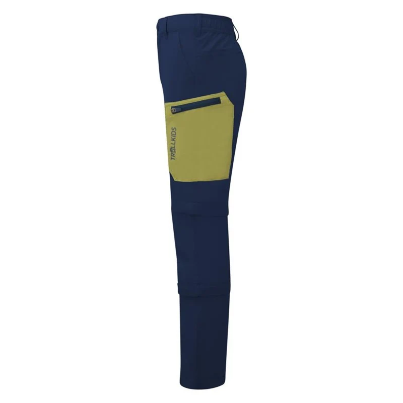 Trollkids Kids Preikestolen Double Zip-Off Pants mystic blue/kiwi