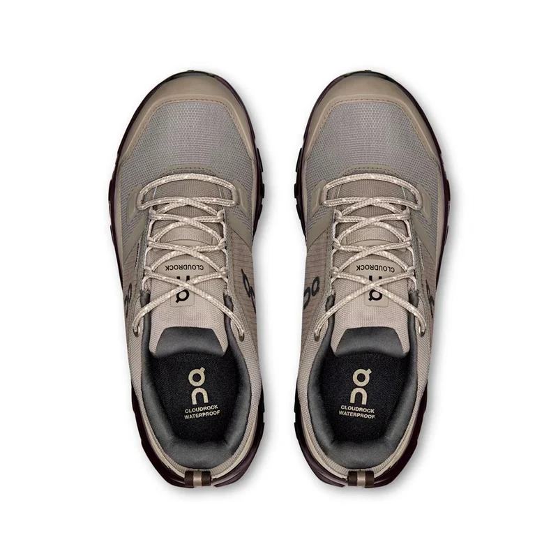 ON Damen Berglaufschuhe Cloudrock Low Waterproof Cinder / Ox