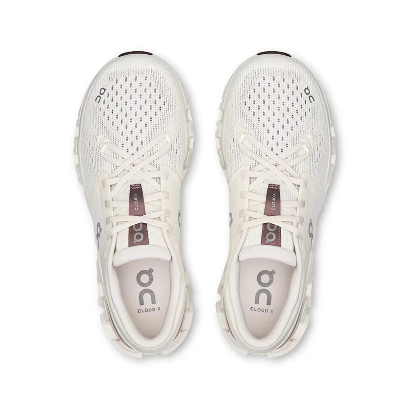 ON Damen Joggingschuhe Cloud X 4 Ivory / Heron
