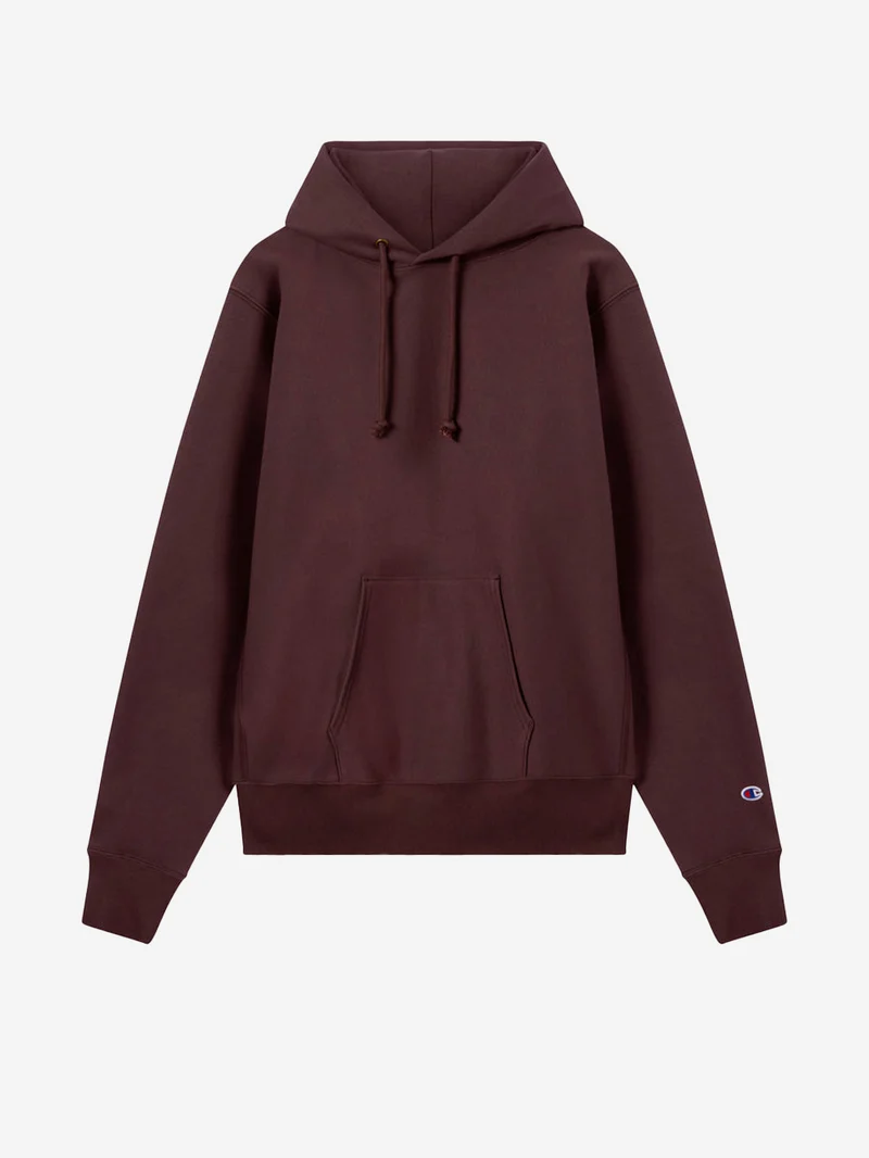 Hoodie marrone Reverse Weave Made in USA
